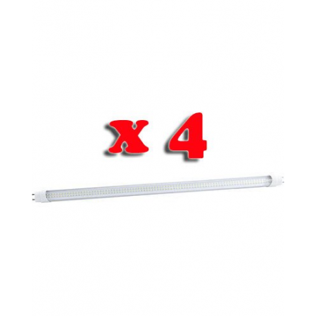 Lot de 4 tubes lumineux LED T8 - 60 cm