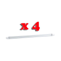 Lot de 4 tubes lumineux LED T8 - 60 cm