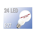 Ampoule globe 24 LED E27 blanc chaud