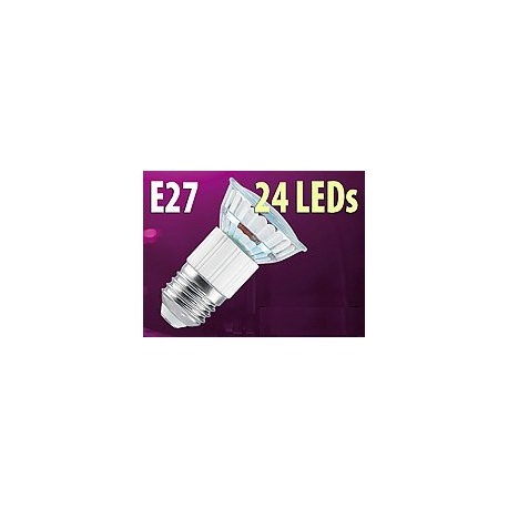 Ampoule 24 LED E27 blanc chaud