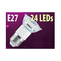 Ampoule 24 LED E27 blanc chaud