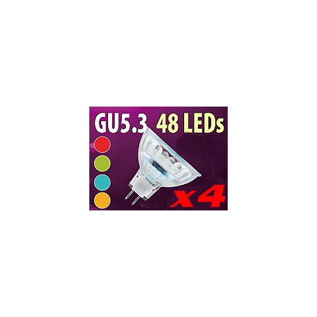 4 Ampoules 48 LED couleur changeante