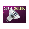 Ampoule 24 LED GU5.3 orange