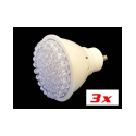 Lot de 3 Ampoules 60 LED Gu10 blanc froid