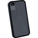 Coque de protection avec protège-connecteurs pour iPhone 4/4S - noire