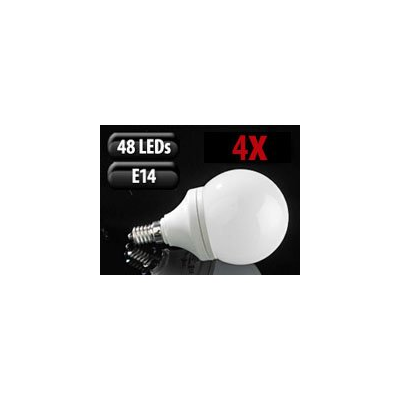 4 Ampoules 48 LED E14 blanc froid