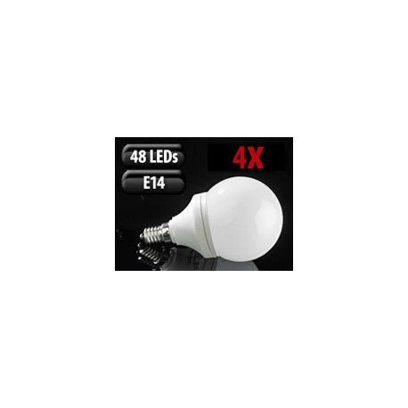 4 Ampoules 48 LED E14 blanc froid