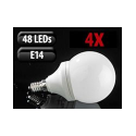 4 Ampoules 48 LED E14 blanc froid