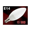 Ampoule bougie 15 LED E14 blanc froid