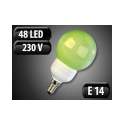 Ampoule 48 LED E14 vert