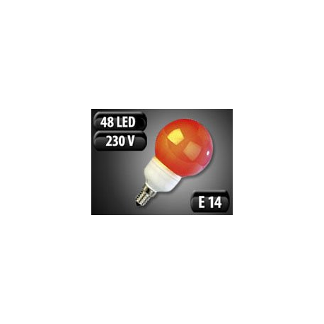 Ampoule 48 LED E14 rouge