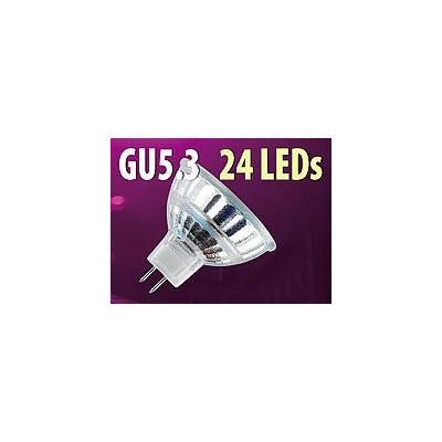 Ampoule 24 LED GU5.3 rouge