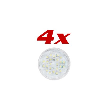 4 ampoules 24 LED High-Power GX53 blanc froid