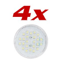 4 ampoules 24 LED High-Power GX53 blanc froid