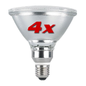 4 Ampoules Par38 42 LED E27 blanc chaud