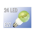 Ampoule globe 24 LED E27 vert