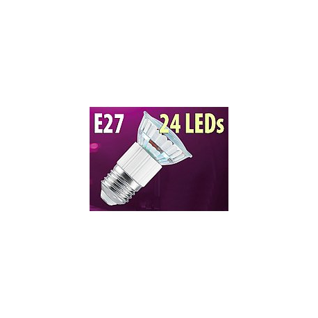 Ampoule 24 LED E27 bleu