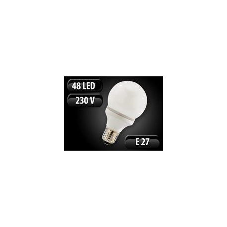 Ampoule globe 48 LED E27 blanc froid