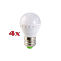 4x ampoule LED 3W E27, couleur blanc neutre