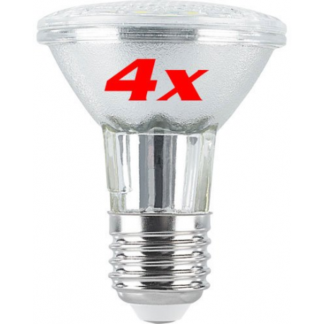 4 Ampoules PAR38 42 LED E27 blanc froid