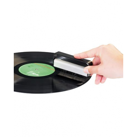 Brosse de nettoyage antistatique en fibre de carbone LP pour disque vinyle