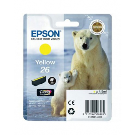 Cartouche originale Epson 26 Jaune (Ours Polaire)