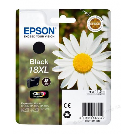 Cartouche originale Epson "T181140" noir XL