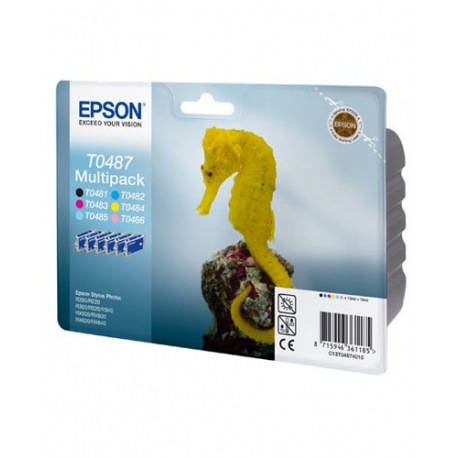 Cartouches originales Epson "T048740" Pack couleur + noir