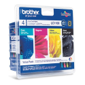 Pack de 4 cartouches originales Brother "LC1100"