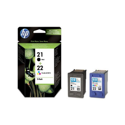 Pack de 2 cartouches originales HP "SD367AE" N°21 et 22