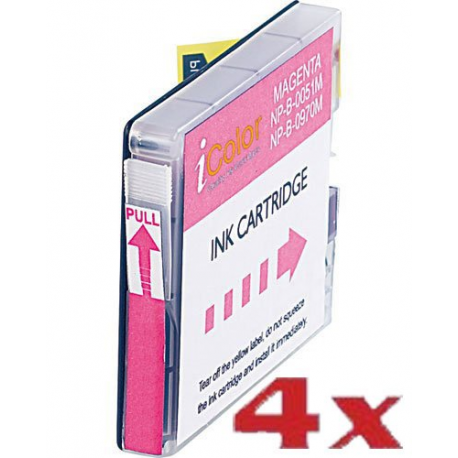 4 x cartouche - Color compatible Brother magenta