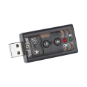 Carte son externe sur port USB 2.0 - 1 sortie audio + 1 entrée microphone (2 Jack 3,5mm)