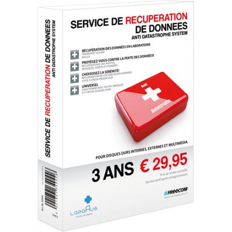 Service de récupération de disque dur pendant 3 ans avec assurance