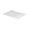 Plat rectangulaire coupe feuilleté en Porcelaine blanche de chine