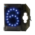 Chiffre lumineuse LED Nombre - Signalisation - ''6'' bleu