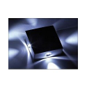 4 Lampes LED Blanches dans un Boîtier cubique Bleu en aluminium mat - alimentation fournie