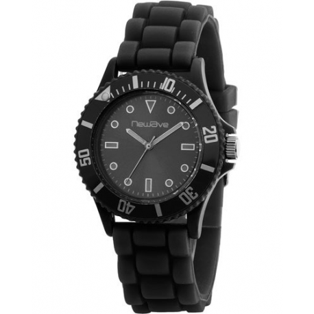 Montre silicone moderne Neware noir