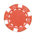 25 Jetons de Poker Rouge et Blanc