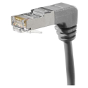 Câble réseau blindé Cat.5e RJ45 F/UTP coudé Bas - 0,3 m