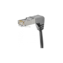 Câble réseau blindé Cat.5e RJ45 F/UTP coudé Bas - 1 m