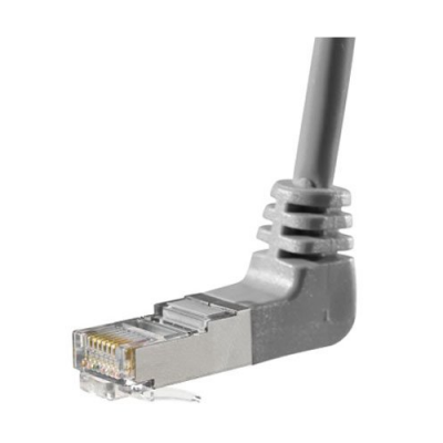 Câble réseau blindé Cat.5e RJ45 F/UTP coudé Haut - 0,3 m