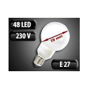 Ampoule globe 48 LED E27 blanc chaud