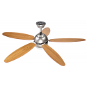 Ventilateur de plafond rétro en bois et métal plafonnier