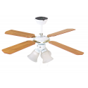 Ventilateur de plafond en bois 105 cm plafonnier intégré