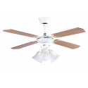 Ventilateur de plafond en bois 105 cm plafonnier intégré