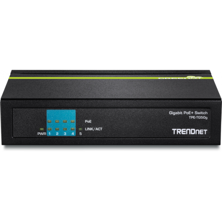 Switch poe+ gigabit 5 ports trendnet tpe-tg50g jusqu'à 2000 mbps