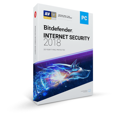 Bitdefender 2018 internet security - licence 5 pc et 1 an