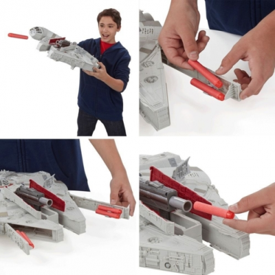 Jouet star wars : millenium falcon géant 55 cm figurines