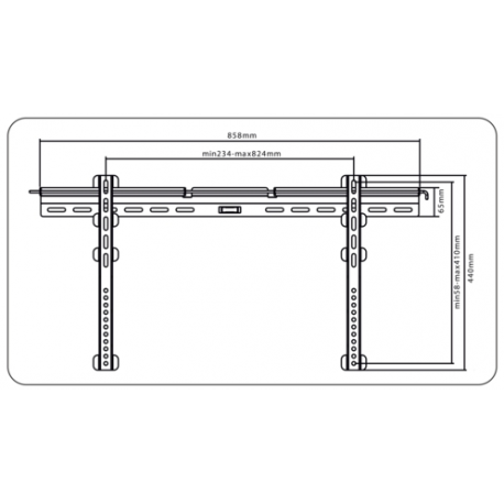 Fixation murale pour écrans plats tv jusqu'à 70''