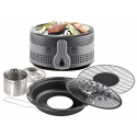 Mini barbecue nomade de camping (charbon) double grilles